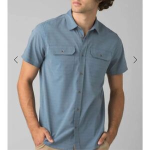 NWT prAna Men’s Blue Note Cayman Shirt Small